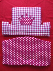 NIEUW Tripp Trapp Kussen Stoelverkleiner Fuchsia Prinses 1