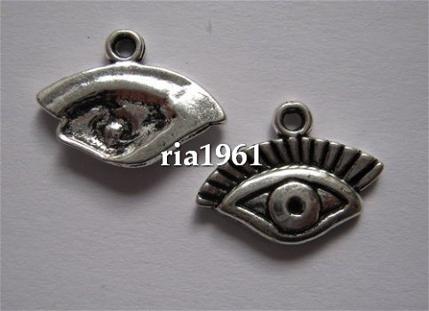 bedeltje/charm overig : oog - 17x13 mm - 1