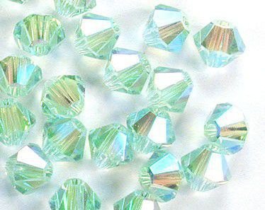 Swarovski 5301 Chrysolite AB2x 4mm 10 Stuk - 1