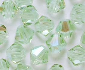 Swarovski 5301 Chrysolite AB 4mm Per 10 Stuk - 1