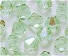 Swarovski 5301 Chrysolite AB 4mm Per 10 Stuk - 1 - Thumbnail