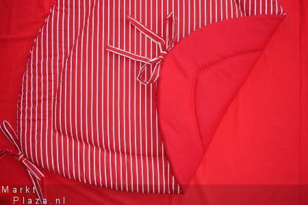 NIEUW! Boxkleed Bopita Driehoek rood wit streep 1 - 2