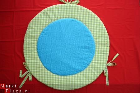 NIEUW LIEF Boxkleed Rond lime turquoise rood 1 - 3