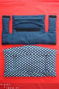 NIEUW Tripp Trapp Kussen Stoelverkleiner Polkadots blauw 2 - 3