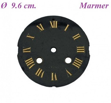 = Franse pendule wijzerplaat = marmer = oud 26139 - 0