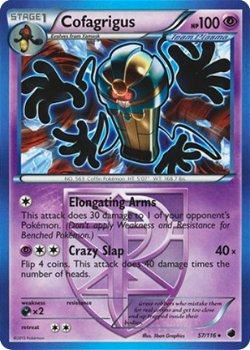 cofagrigus rare 57/116 BW Plasma Freeze - 1