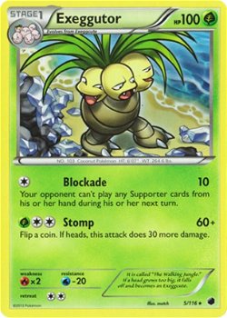 exeggutor rare 5/116 BW Plasma Freeze - 1