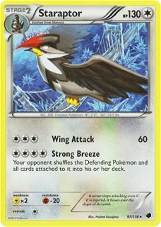 staraptor rare 97/116 BW Plasma Freeze