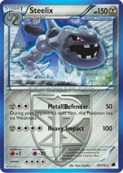 steelix rare 79/116 BW Plasma Freeze - 1