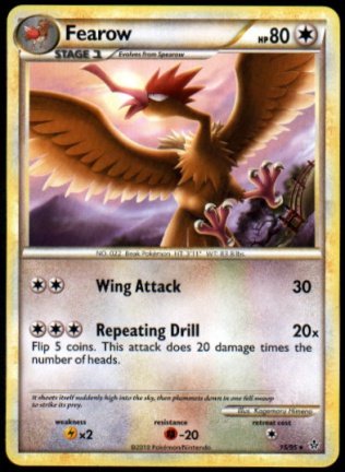 Fearow - 15/95, Rare HS Unleashed - nr. 1
