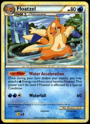 Floatzel - 16/95, Rare HS Unleashed - nr. 1
