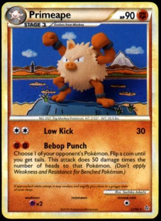 Primeape - 22/95, Rare HS Unleashed - nr. 1