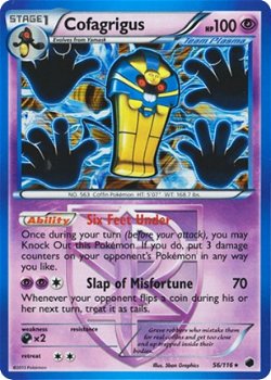 cofagrigus holo 56/116 BW Plasma Freeze - 1