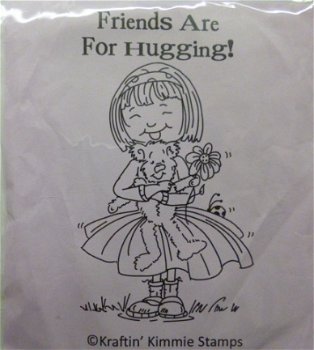 Kraftin Kimmie Stempel Friends are for hugging - 1