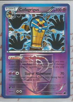 cofagrigus holo (reverse foil) 56/116 BW Plasma Freeze - 1