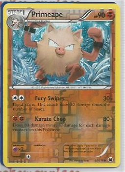 primeape 60/116 (reverse foil) BW Plasma Freeze - 1