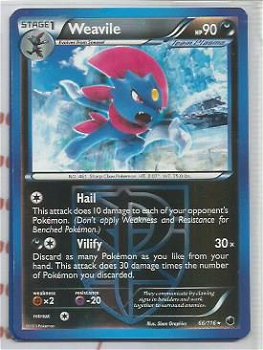 weavile rare 66/116 (reverse foil) BW Plasma Freeze - 1