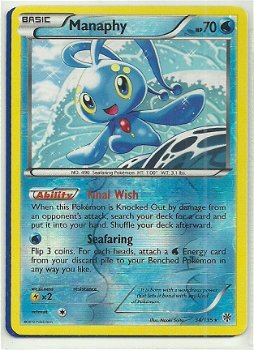 Manaphy - 34/135 holo (reverse foil) BW Plasma Storm - 1