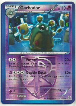 Garbodor - 67/135 Rare (reverse foil) BW Plasma Storm - 1