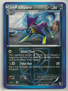 Liepard - 84/135 Rare  (reverse foil) BW Plasma Storm