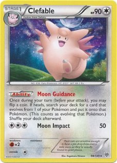 Clefable - 98/135 Rare BW Plasma Storm