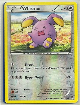 Whismur - 105/135 (reverse foil) BW Plasma Storm - 1