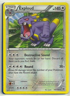 Exploud - 107/135 Rare (reverse foil) BW Plasma Storm