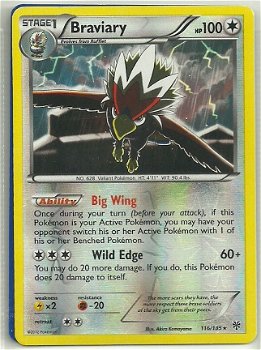 Braviary - 116/135 Rare (reverse foil) BW Plasma Storm - 1