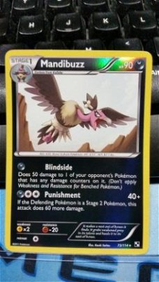 Mandibuzz - 73/114 Rare (reverse foil) Black and White