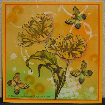 Bloemenkaart 06: Gele tulpen - 1