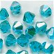 Swarovski 5301 Blue Zircon AB 4mm Per 10 Stuk - 1 - Thumbnail