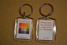 Sleutelhanger "Positiefje" met spreuk YML 933 "Meegenieten"