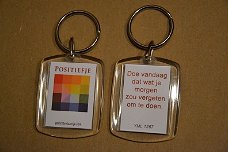 Sleutelhanger "Positiefje" met spreuk YML 1267 "Doe vandaag..."