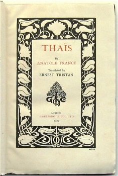 Anatole France 1909 Thaïs - Art Nouveau - 2