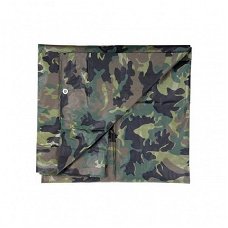 Afdekzeil 1,5 X 6 Meter Groene Camouflage Kleur