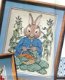 borduurpatroon 3816 twee schilderijtjes met konijnen - 1 - Thumbnail