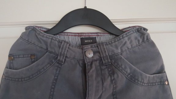 Mexx grijze broek met stoere zakken maat 140 - 3