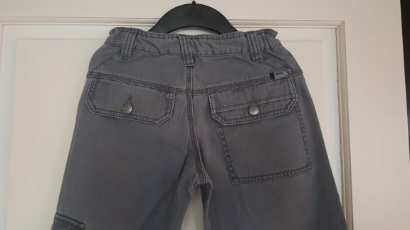 Mexx grijze broek met stoere zakken maat 140 - 6