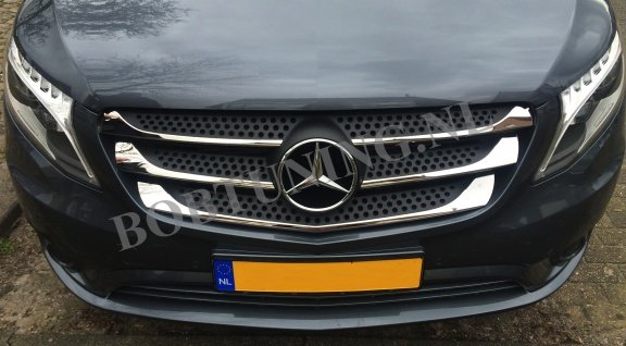 Bobtuning Rvs Grill lijsten Mercedes Vito W447 V Klasse - 3