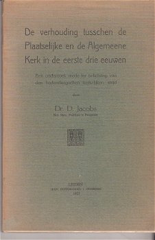 De verhouding tusschen de plaatselijke en de Algemeene kerk - 1