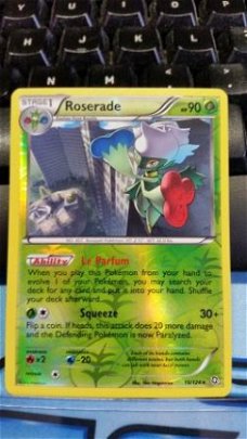 Roserade  15/124 Rare  (reverse foil) BW Dragons Exalted