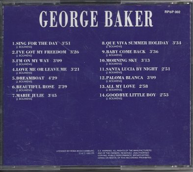 CD George Baker Paloma Blanca and other hits - 2
