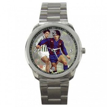 FC Barcelona/Diego Maradona Stainless Steel Horloge - 1