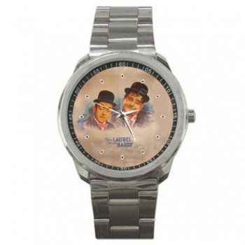 Stan Laurel & Oliver Hardy Art Stainless Steel Horloge - 1