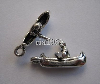 bedeltje/charm mannen : roeier - 18x8 mm - 1