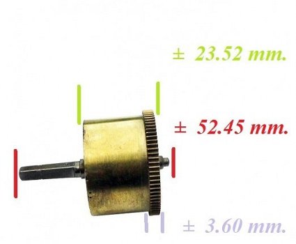 Veer trommel = Franse pendule = zonder veer =28390 - 2