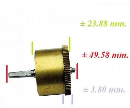 Veer trommel = Franse pendule = zonder veer =28408 - 2