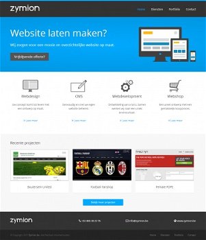 Uw eigen website of webshop? Snel en goedkoop bij Zymion! - 1