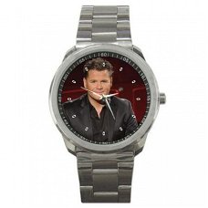 Wolter Kroes "Zwart" Stainless Steel Horloge
