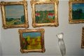 Galerie met echte schilderijen schaal 1/12 40x26 poppenhuis Tafereel in kastje met echt geschilder - 4 - Thumbnail